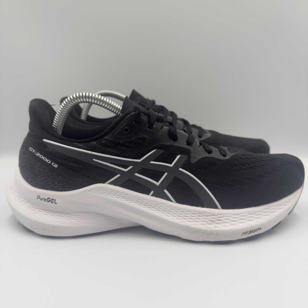 ASICS GT-2000 12 Women Size 9 Running Shoes PureGEL FF Blast+ Black White